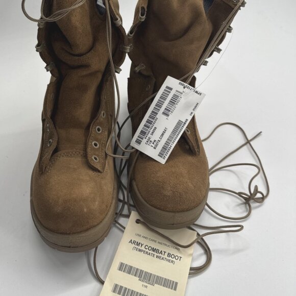 McRae Combat Boots Mens 11 R Brown Leather Military Army Temperate Weather NEW - Picture 2 of 9